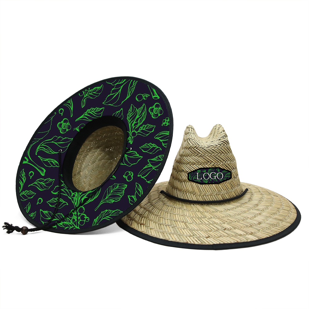 Wholesale Custom Logo and Printed Wicker Hats for Men Women Straw Hat Summer Beach Hat for Travel