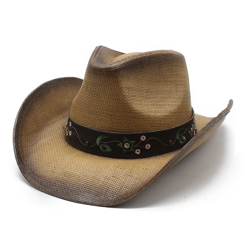 Fashion Summer Sunshade Men Straw Hat Vintage Casual Beach Breathable Cap