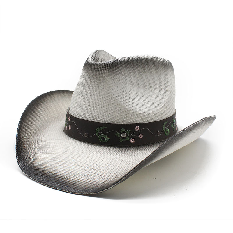 Shinehats Coowboy Panama Fedora Rolled Brim Straw Hat Wholesale Wide Brim Paper Summer Riffia Treasure Straw Hats For Men