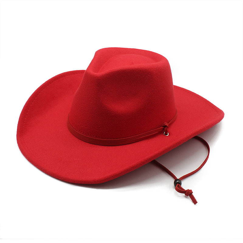 Wholesale New suede cowboy fedora Panama Hats male female ethnic style retro British style felted top Panama caps