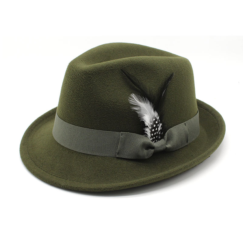 2023 fashion Men Bavarian Beer Guy Hat Jazz hat German Fancy Dress Accessory Beer Festival Feather Top Fedora Hat