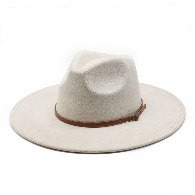 Large Wide Brim Fedora Hats Unisex Felt Panama Hat Men Women 
