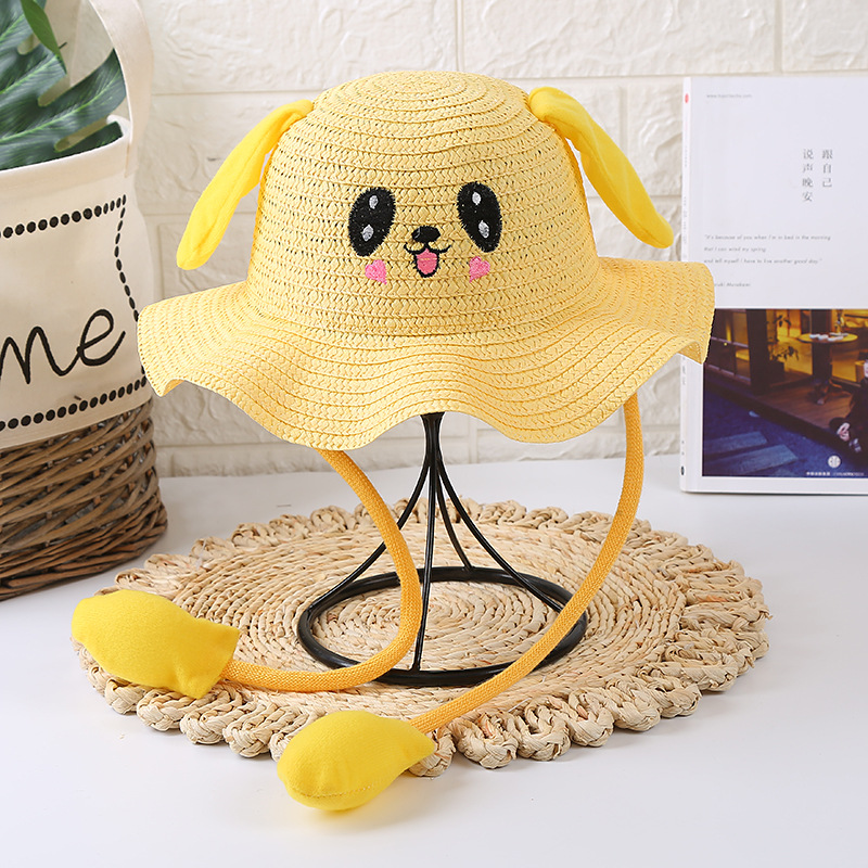 Jumping Eers Baby Children Brim Sun Hat paper Straw knitted beach hats 2-8 years