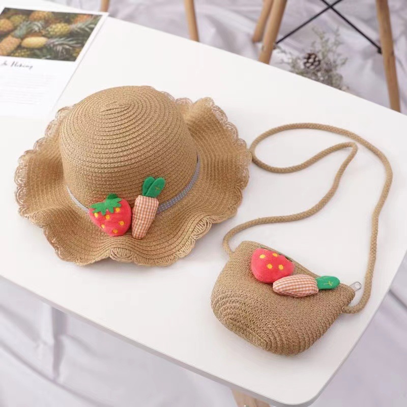 Hot selling high quality beach shade kids baby fisherman straw sun hat
