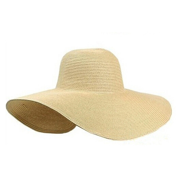 New style shell decoration wide brim sunshade hat solid color resistant outdoor women beach travel beach straw hat